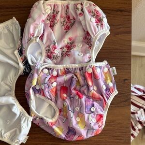 Floral and Popsicle Print Kids Diaper Covers
